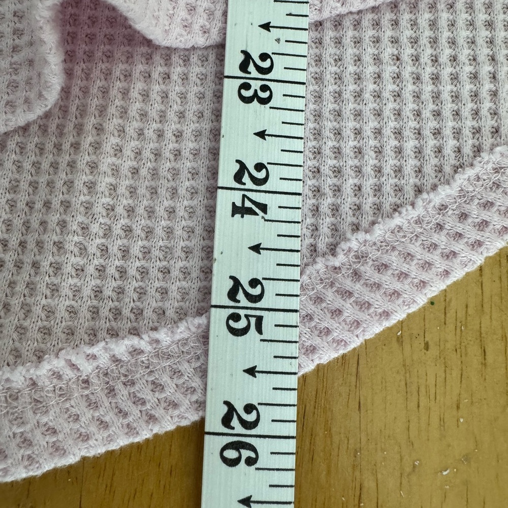 Hippie Rose Pink Waffle Knit Button Down Shirt Double Front Pockets Size Small - Picture 9 of 9